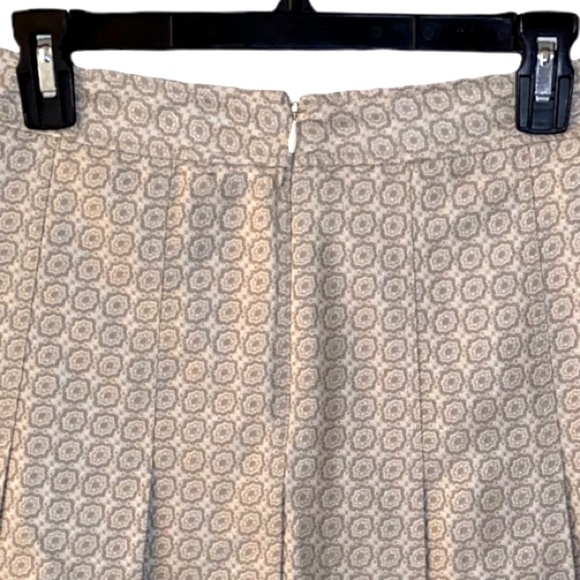 THEORY Cream Jacquard Silk A-Line Skirt Size 2 - Picture 8 of 11